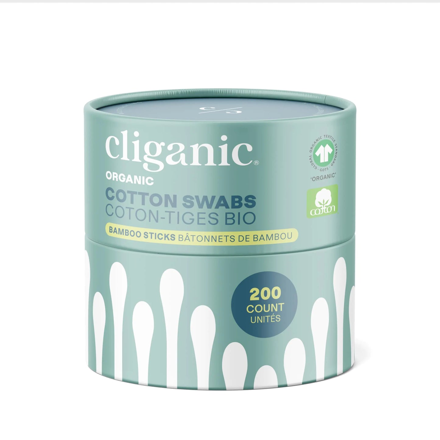 Cliganic Organic Bamboo Cotton Swabs 200 Count - Regenerative Marketplace