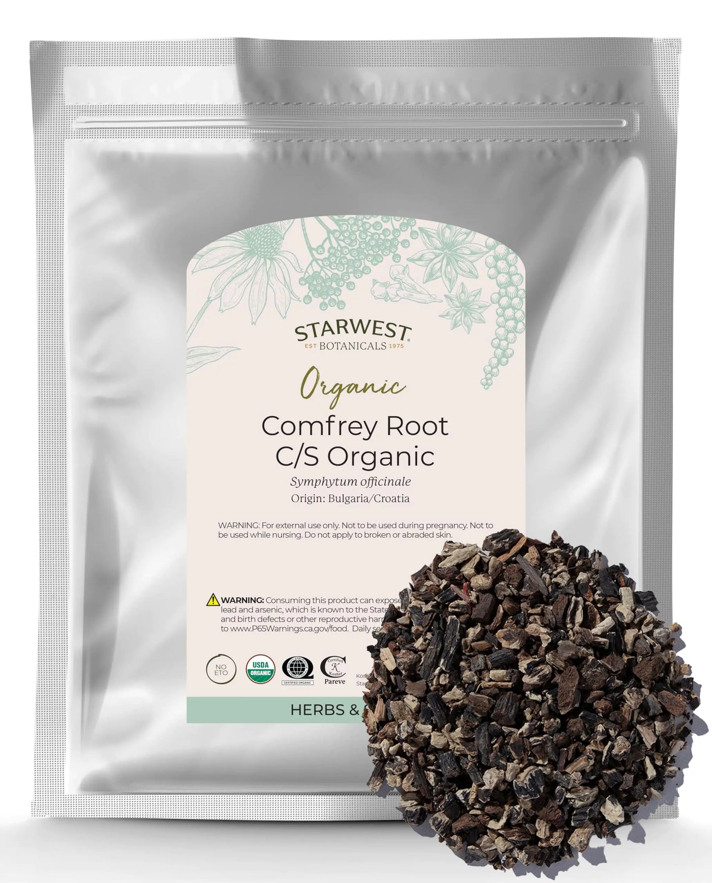 Starwest Botanicals Organic Comfrey Root C/S - Regenerative Marketplace