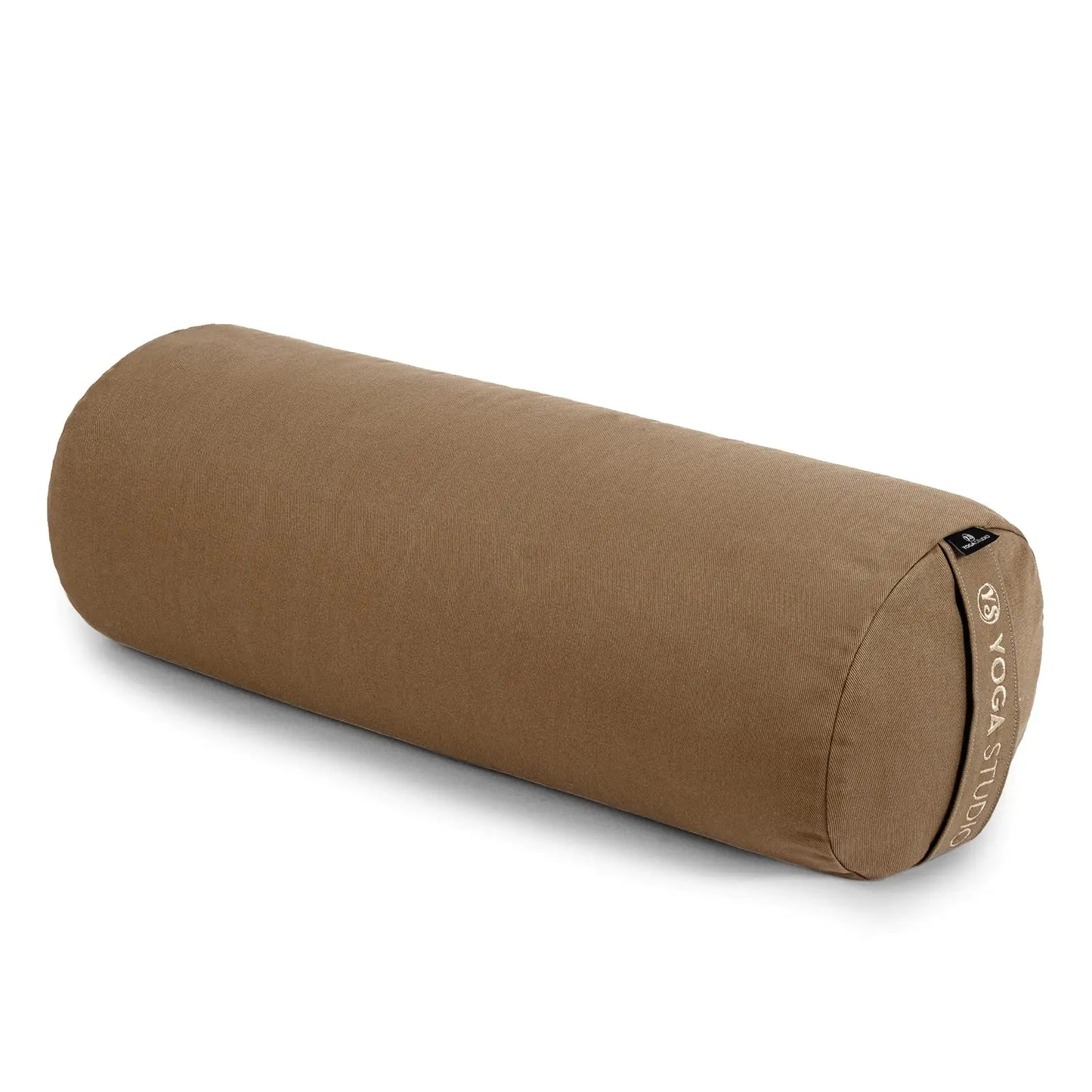 Yoga Studio Yoga Bolster | European Organic Buckwheat | (GOTS Certified) | with Removable Washable Cover (Sand)