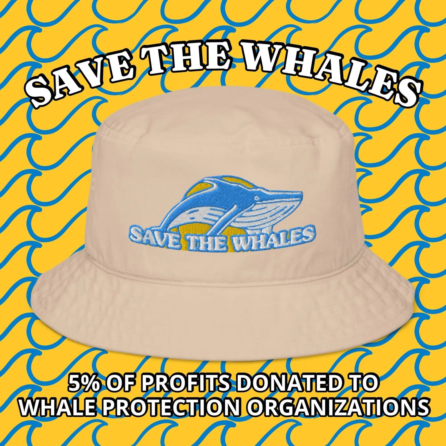 Save the Whales Organic bucket hat - Regenerative Marketplace