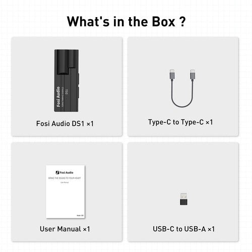 Fosi Audio DS1 DSD512 HiFi DAC Headphone Amplifier Mini Audio USB Amp 3.5/4.4MM - Regenerative Marketplace