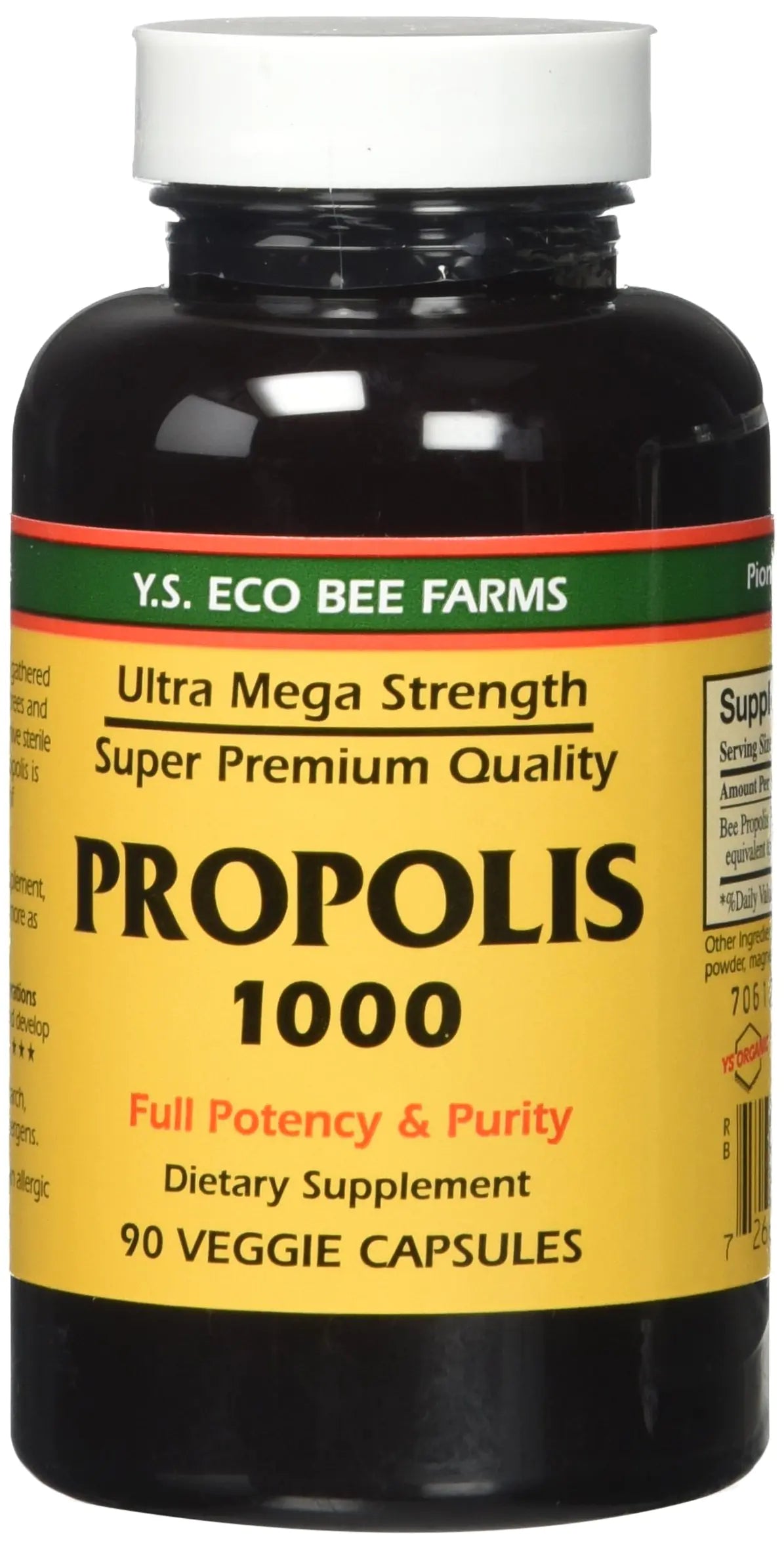Propolis - Raw Unprocessed 1000mg Y.S. Organic Bee Farms 90 Caps - Regenerative Marketplace