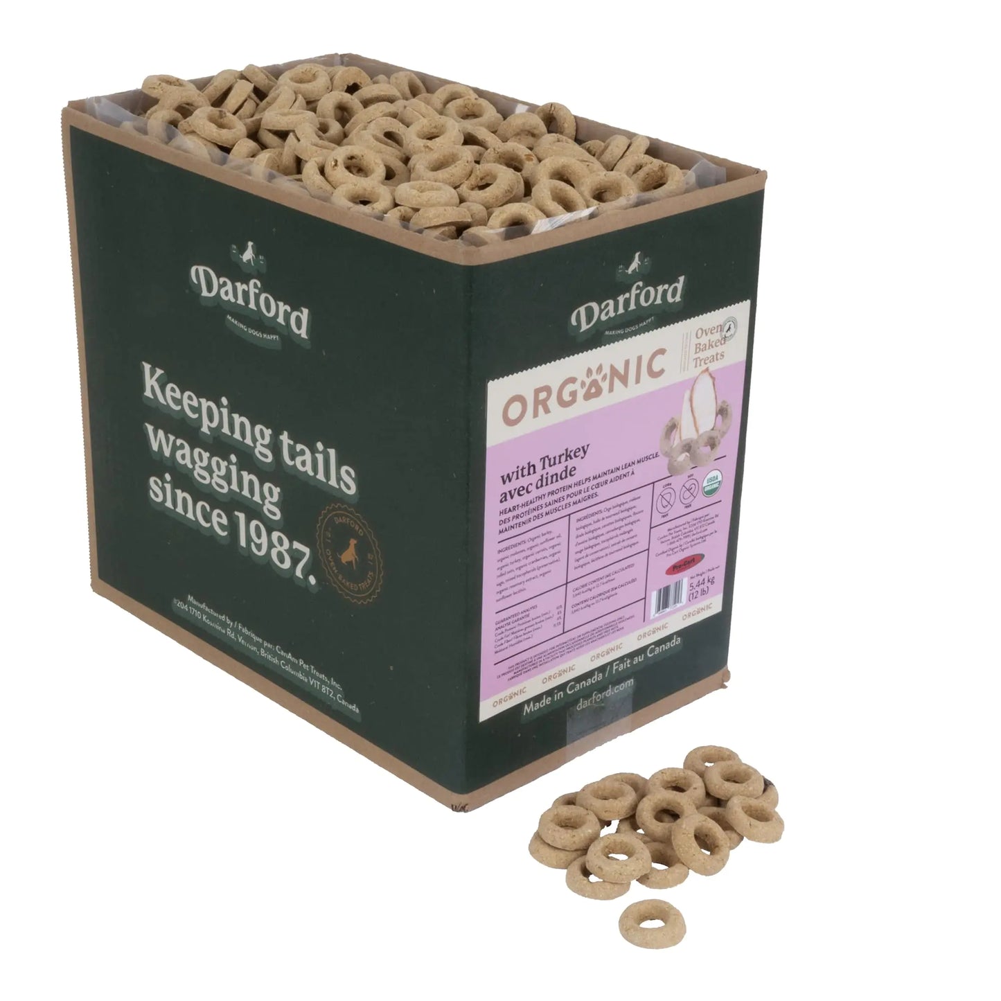 Darford Organic Premium Dog Treat - Turkey - 12 lb - Regenerative Marketplace