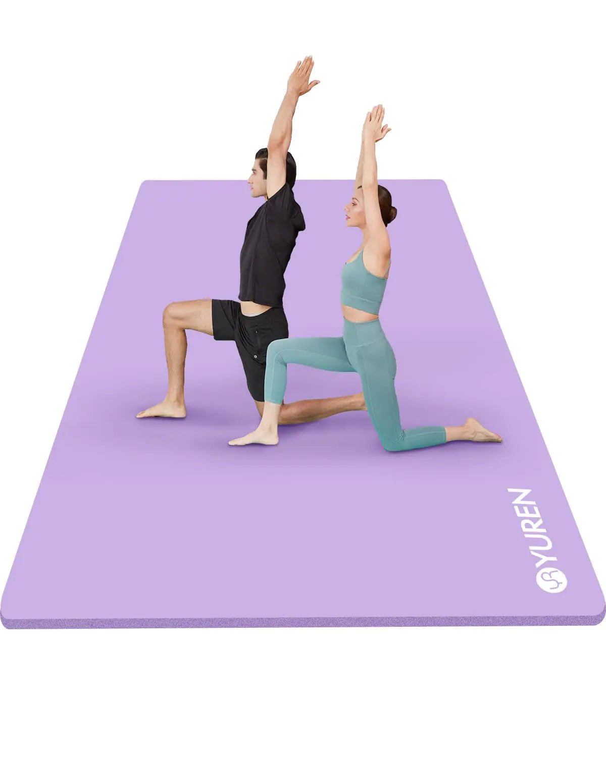 RYTMAT Extra Large Yoga Mat Thick 1 inch 6x4 Wide Exercise Mats for Home Workout Yoga Pilates Fitness High - density NBR Foam Workout Mat with Carrying Yoga Bag - Light Purple - Regenerative Marketplace