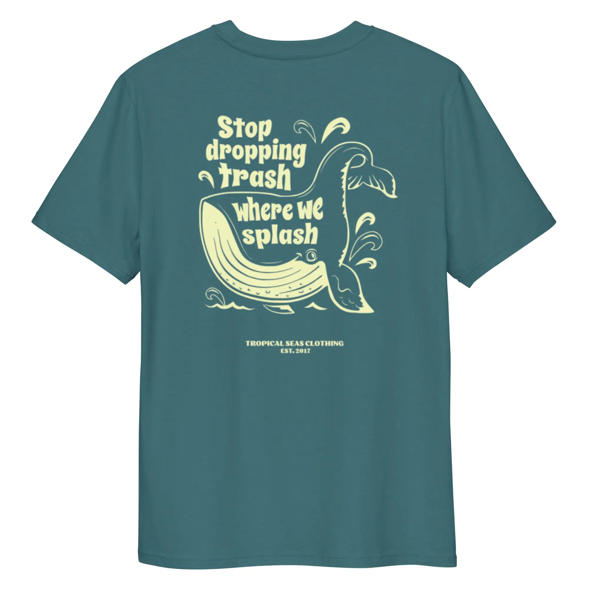 Whale Trash Splash organic cotton t-shirt - Regenerative Marketplace