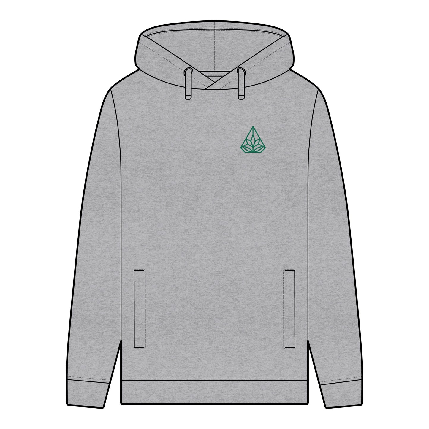 Men's Organic Hoodie - Emerald Ascent for Regenerative Living - Regenerative Marketplace