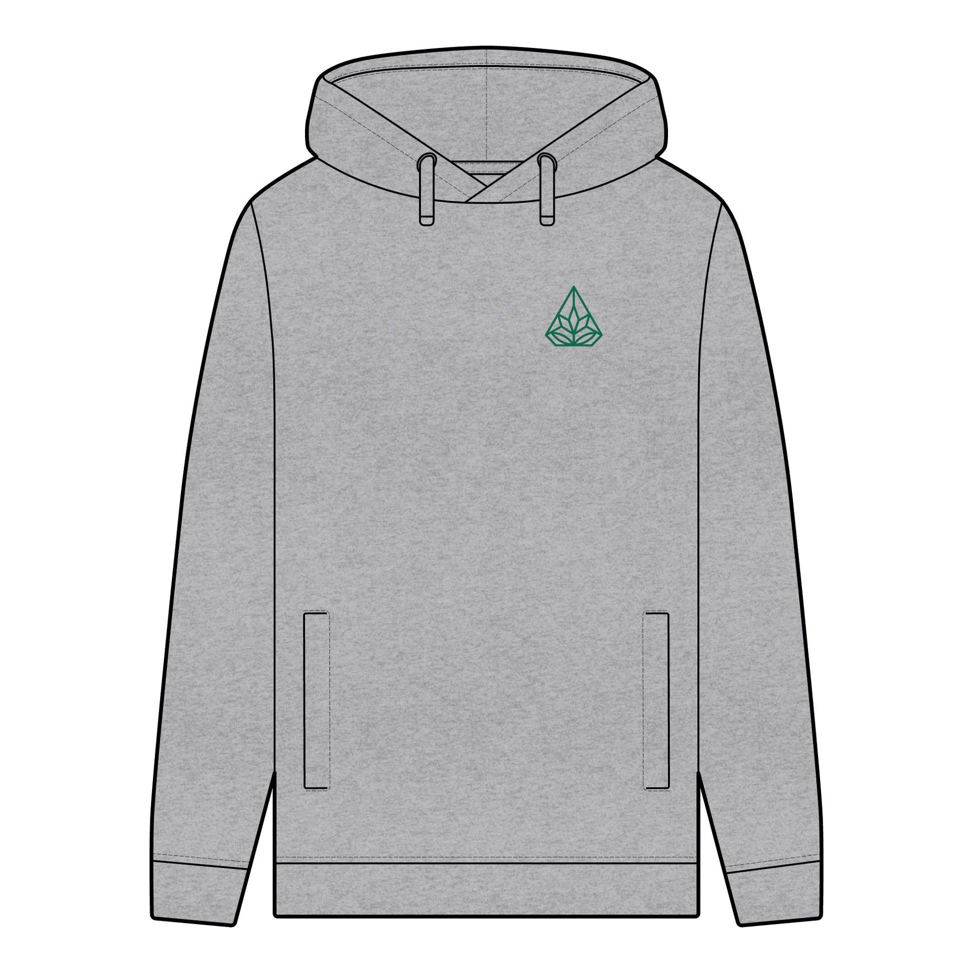 Men's Organic Hoodie - Emerald Ascent for Regenerative Living - Regenerative Marketplace