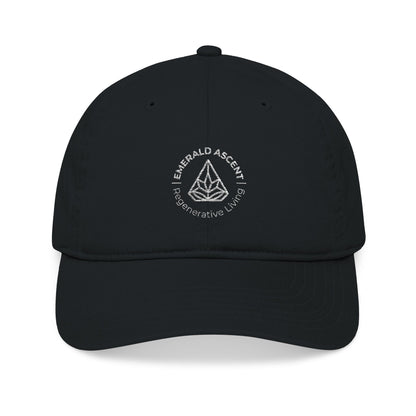 Eco - Friendly Baseball Cap with Embroidered 'Emerald Ascent' Design - Regenerative Marketplace