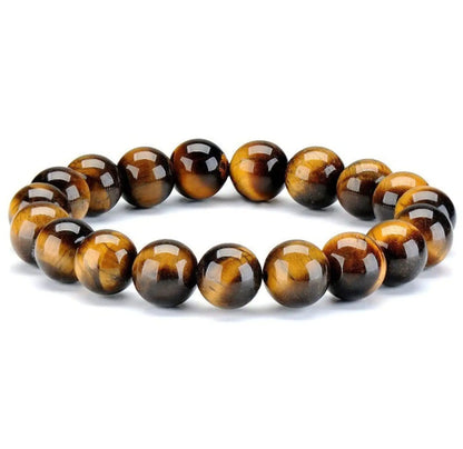 Genuine Tiger Eye Bracelet 10mm Natural Yellow Brown Tiger's eye Yoga Bracelets - Regenerative Marketplace