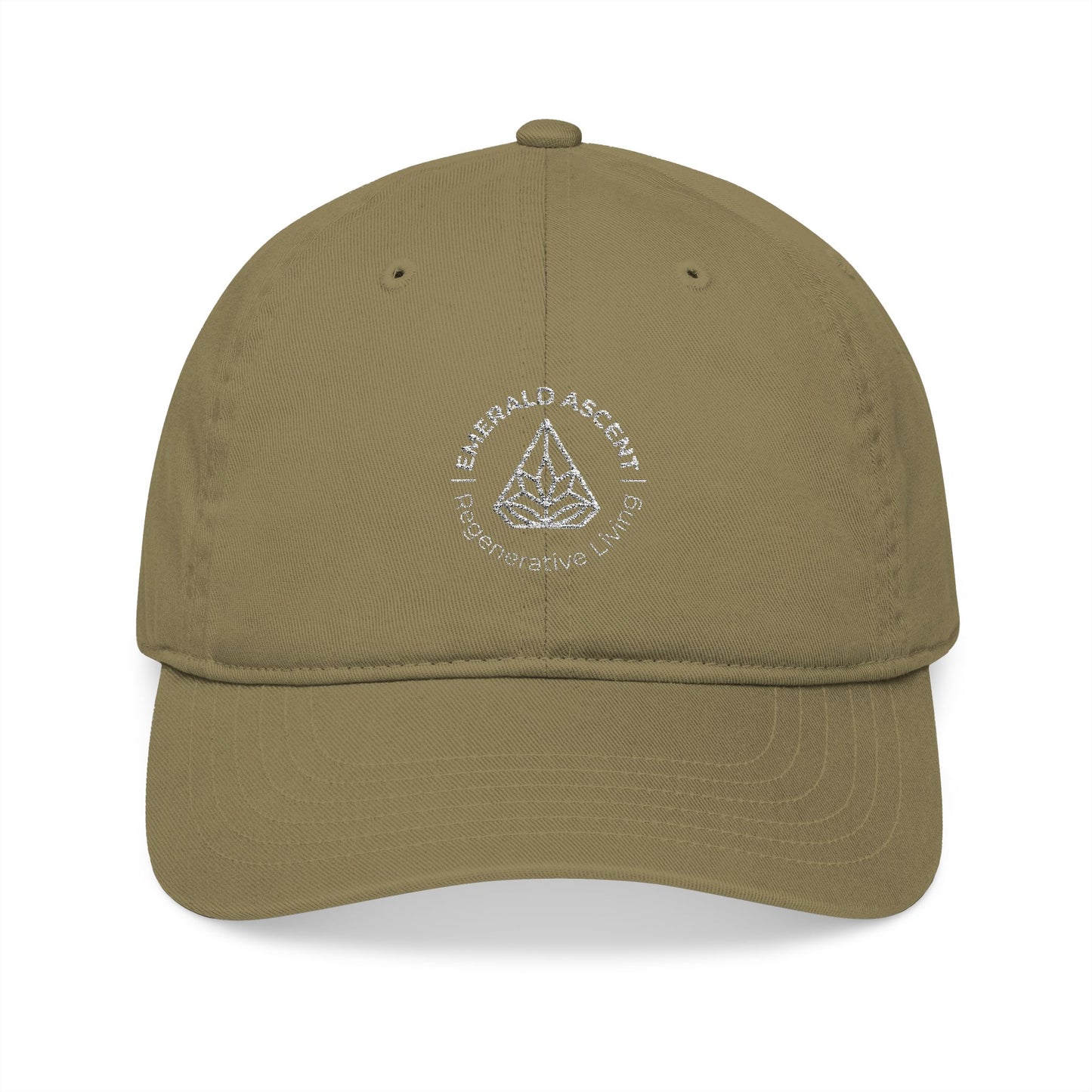 Eco - Friendly Baseball Cap with Embroidered 'Emerald Ascent' Design - Regenerative Marketplace