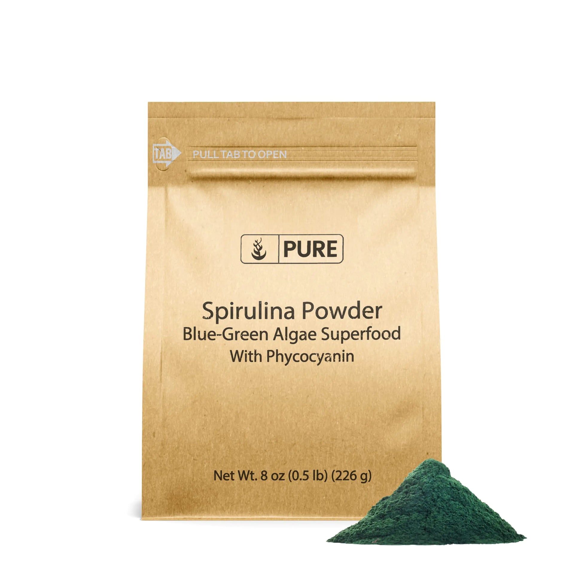 PURE ORIGINAL INGREDIENTS Spirulina Powder (8oz) Plant - Based Complete Protein Non - GMO - Regenerative Marketplace