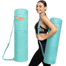 UDANA Turquoise Yoga Mat Bag | Large Yoga Mat Bags for Women & Men | Fits Thick Yoga Mat & Yoga Accessories | Three Storage Pocket | Adjustable Yoga Bag Shoulder Strap - Regenerative Marketplace