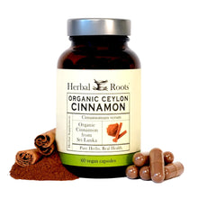 Herbal Roots Organic Ceylon Cinnamon Capsules | USDA Certified Organic - Non - GMO | 60 Organic Vegan Capsules - Regenerative Marketplace