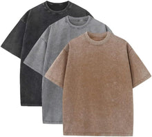 3 Pcs Men's Oversized Heavy Cotton Summer T-Shirts Vintage Tee Loose Fit Short Sleeve Casual Tshirts for Men Women - Regenerative Marketplace