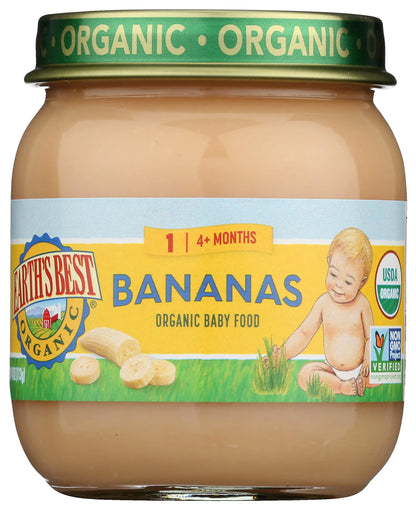 Earths Best Strained Banana Organic 4 oz - Regenerative Marketplace