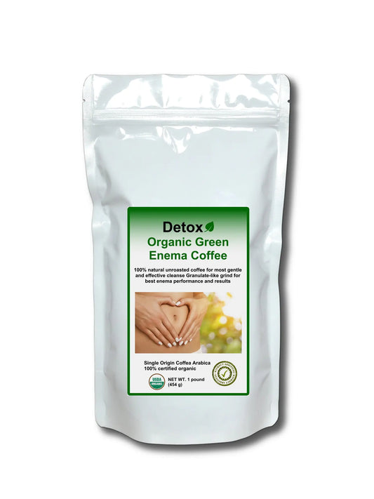 Detox Organic Green Enema Coffee (1 Pound) - Germanys No.1 for Therapy (Gerson) Weight Loss Detox and Cleansing - GMP certified Lab tested Mold Free