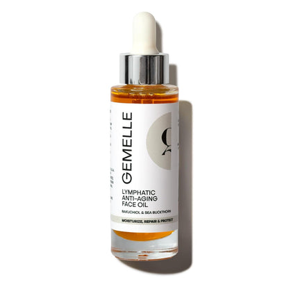 GEMELLE Lymphatic Gua Sha Face Oil | 6x Award Winner | Detox, Plump, Balance, Hydrate | High - Altitude Rosehip, Centella Asiatica & More! | Organic, Natural, Clean Beauty | Starter, Travel 15ml - Regenerative Marketplace