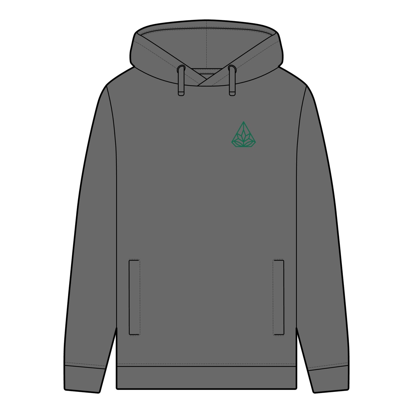 Men's Organic Hoodie - Emerald Ascent for Regenerative Living - Regenerative Marketplace