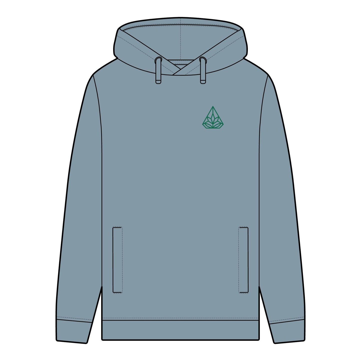 Men's Organic Hoodie - Emerald Ascent for Regenerative Living - Regenerative Marketplace
