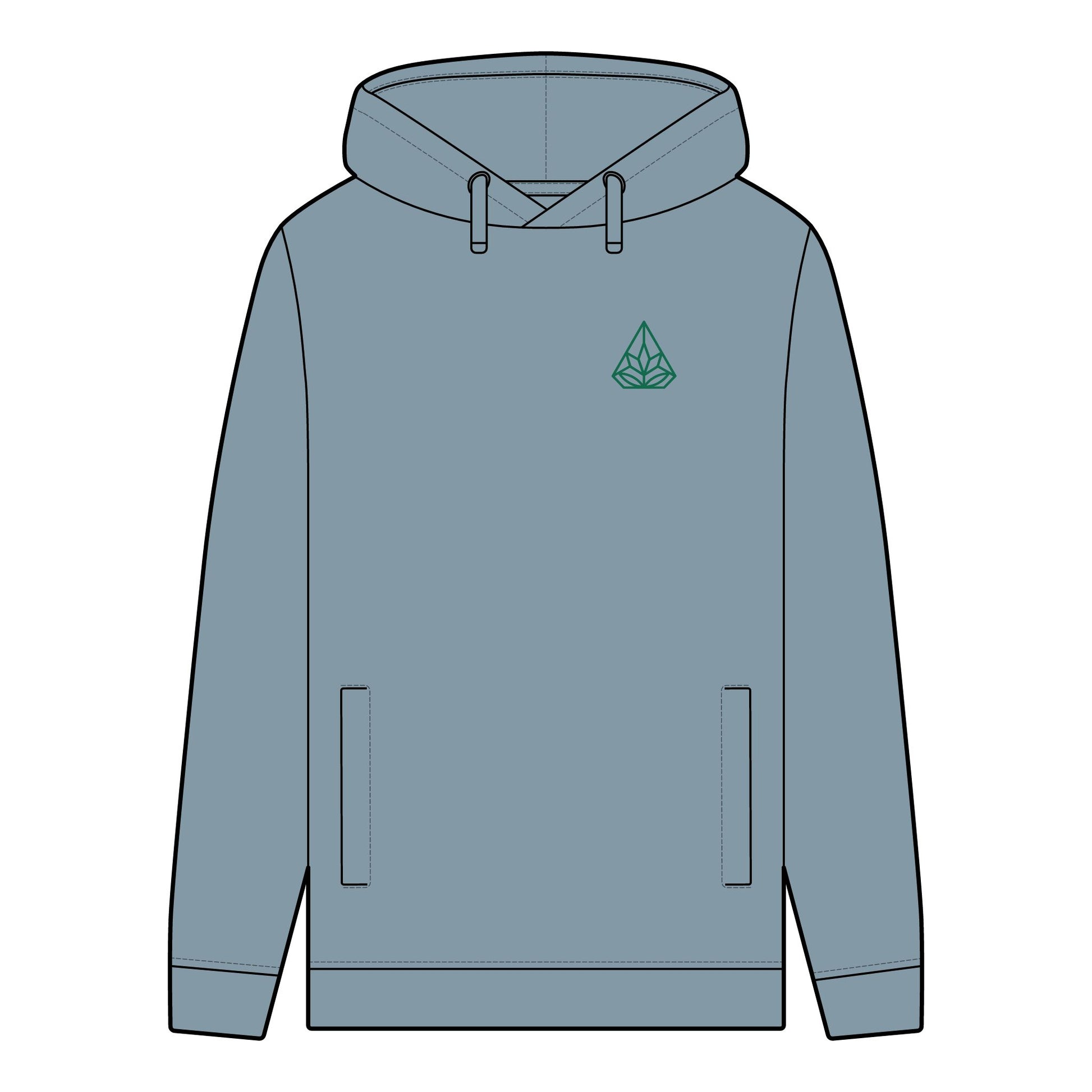 Men's Organic Hoodie - Emerald Ascent for Regenerative Living - Regenerative Marketplace