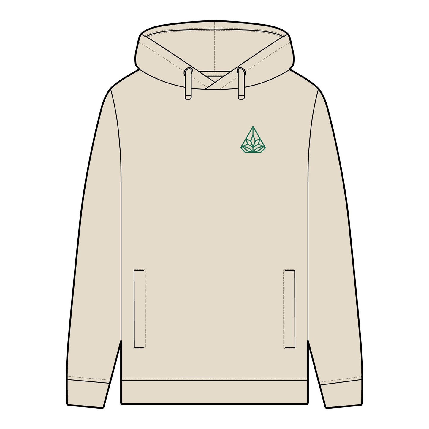 Men's Organic Hoodie - Emerald Ascent for Regenerative Living - Regenerative Marketplace