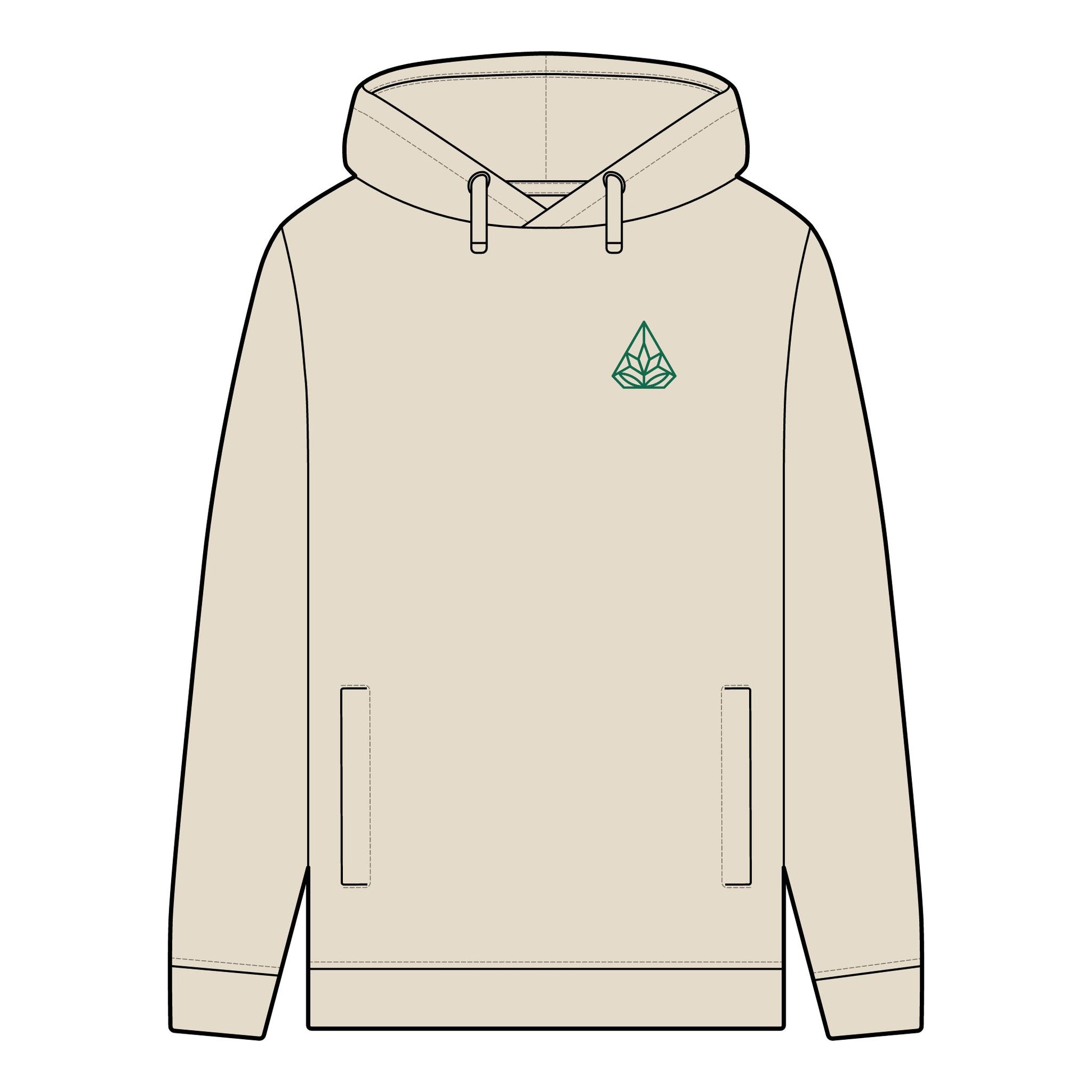 Men's Organic Hoodie - Emerald Ascent for Regenerative Living - Regenerative Marketplace