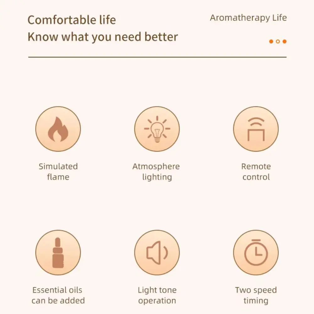 Flame Effect LED Aromatherapy Diffuser - Regenerative Marketplace