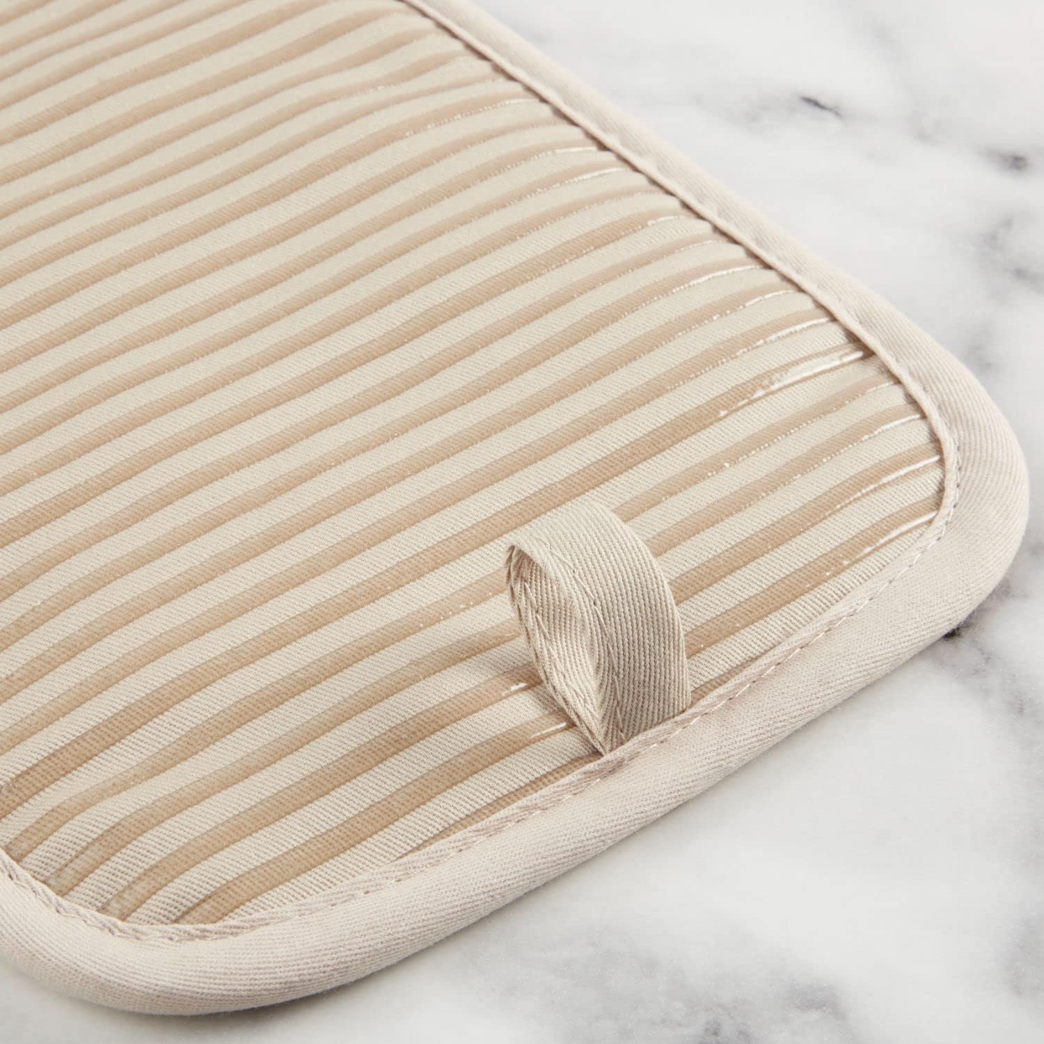 KITCHENAID Quilted Cotton Terry Cloth Oven Mitt, Pot Holder, Kitchen Towel 4 - Pack Set, Heat Resistant, Silicone Grip, 16"x26", 7"x13" & 7"x10", Milkshake - Regenerative Marketplace