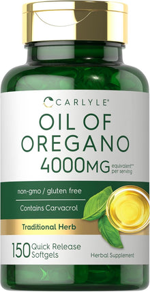 Carlyle Oregano Oil 4000mg Supplement | 150 Softgel Capsules | Contains Carvacrol | Non - GMO & Gluten Free Formula - Regenerative Marketplace