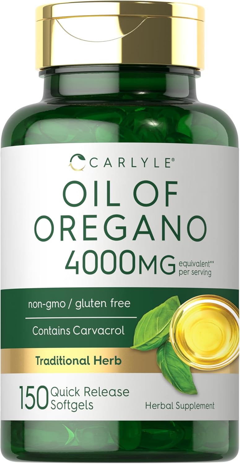 Carlyle Oregano Oil 4000mg Supplement | 150 Softgel Capsules | Contains Carvacrol | Non - GMO & Gluten Free Formula - Regenerative Marketplace