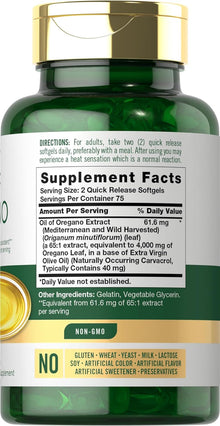 Carlyle Oregano Oil 4000mg Supplement | 150 Softgel Capsules | Contains Carvacrol | Non - GMO & Gluten Free Formula - Regenerative Marketplace
