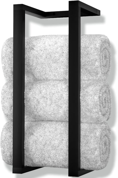 Bamboo Towel Racks - Vertical Wood Towel Rack Bamboo Bathroom Accessories, Storage, Wall Towel Rack for Rolled Towels for Bathroom Furniture, Spa Furniture and Decor - Regenerative Marketplace