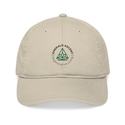 Eco - Friendly Baseball Cap | Emerald Ascent Embroidery | Regenerative Living Style - Regenerative Marketplace