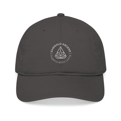 Eco - Friendly Baseball Cap with Embroidered 'Emerald Ascent' Design - Regenerative Marketplace