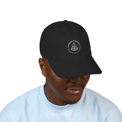 Eco - Friendly Baseball Cap with Embroidered 'Emerald Ascent' Design - Regenerative Marketplace