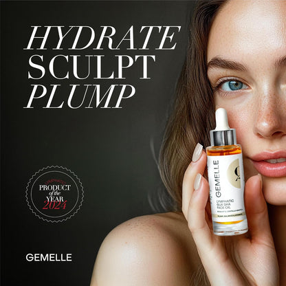 GEMELLE Lymphatic Gua Sha Face Oil | 6x Award Winner | Detox, Plump, Balance, Hydrate | High - Altitude Rosehip, Centella Asiatica & More! | Organic, Natural, Clean Beauty | Starter, Travel 15ml - Regenerative Marketplace