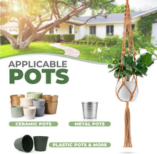 Sorbus Macrame Plant Hanger (6 Pack) Indoor Outdoor Hanging Plant Pots Cotton Rope, Elegant for Home, Patio, Garden (Brown) - Regenerative Marketplace