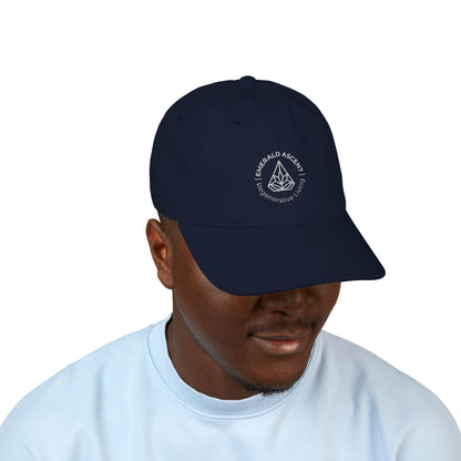 Eco - Friendly Baseball Cap with Embroidered 'Emerald Ascent' Design - Regenerative Marketplace