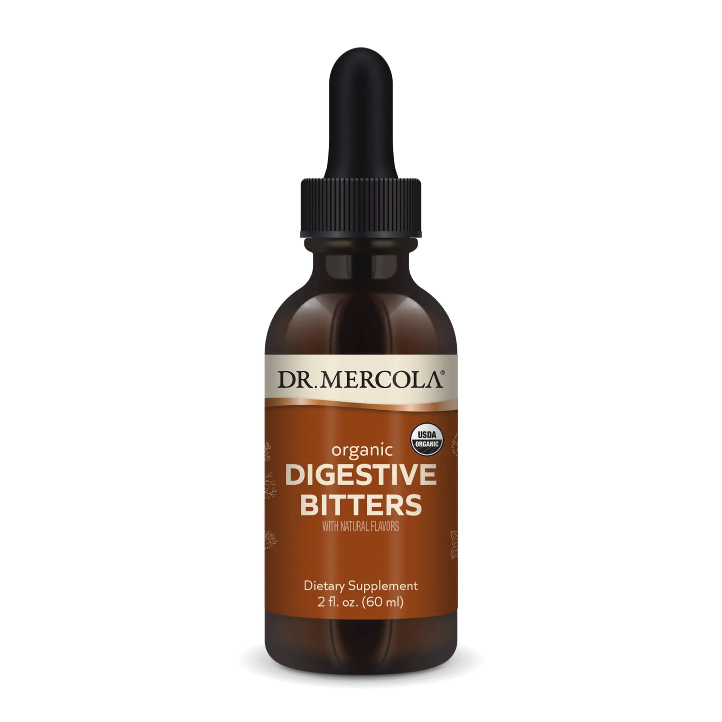Dr. Mercola Organic Digestive Bitters Liquid Drops 2 Fl. Oz. 30 Servings Dietary Supplement Digestive Support Non - GMO Certified USDA Organic - Regenerative Marketplace