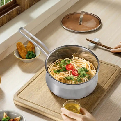 WANGYUANJI Non - Stick Stainless Steel Saucepan With Lid, 2.85QT Small Soup Pot For All Stoves, Oven Save, Dishwasher Safe - Regenerative Marketplace