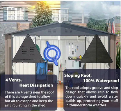 Steel Garden Shed With Double Lockable Door - Regenerative Marketplace