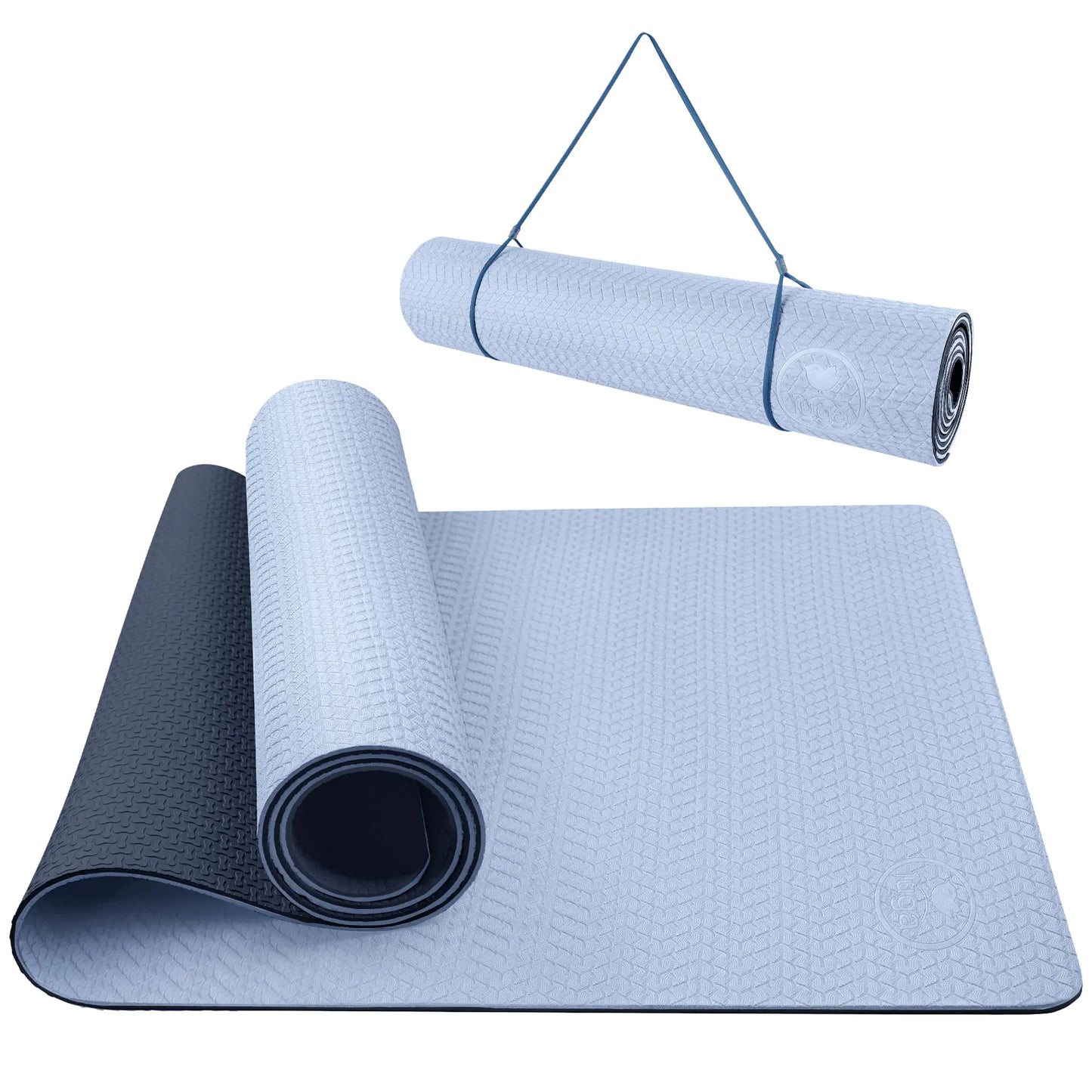 IUGA Yoga Mat Non Slip Anti-tear Yoga Mats Eco Friendly Hot Yoga Mat Thick Workout & Exercise Mat for Yoga Pilates and Fitness (72"x 24"x 6mm)