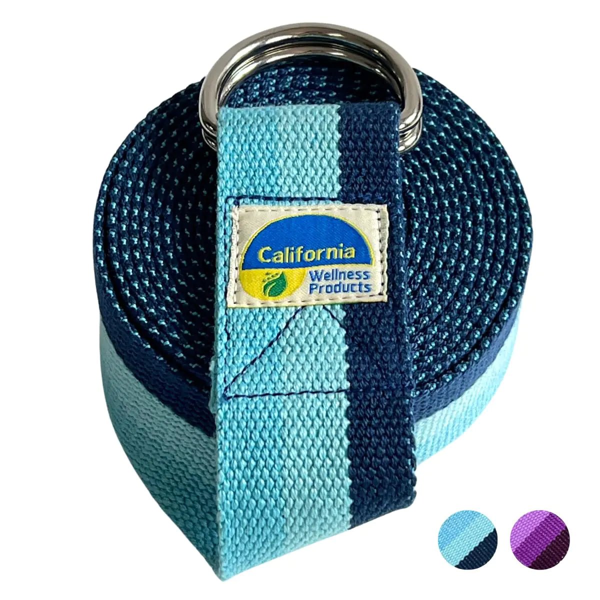 California Wellness Products Yoga Strap - yoga belt strap - yoga straps for stretching - exercise strap with Extra Safe Adjustable D - Ring Buckle for Pilates - yoga band for Women & Men - Regenerative Marketplace