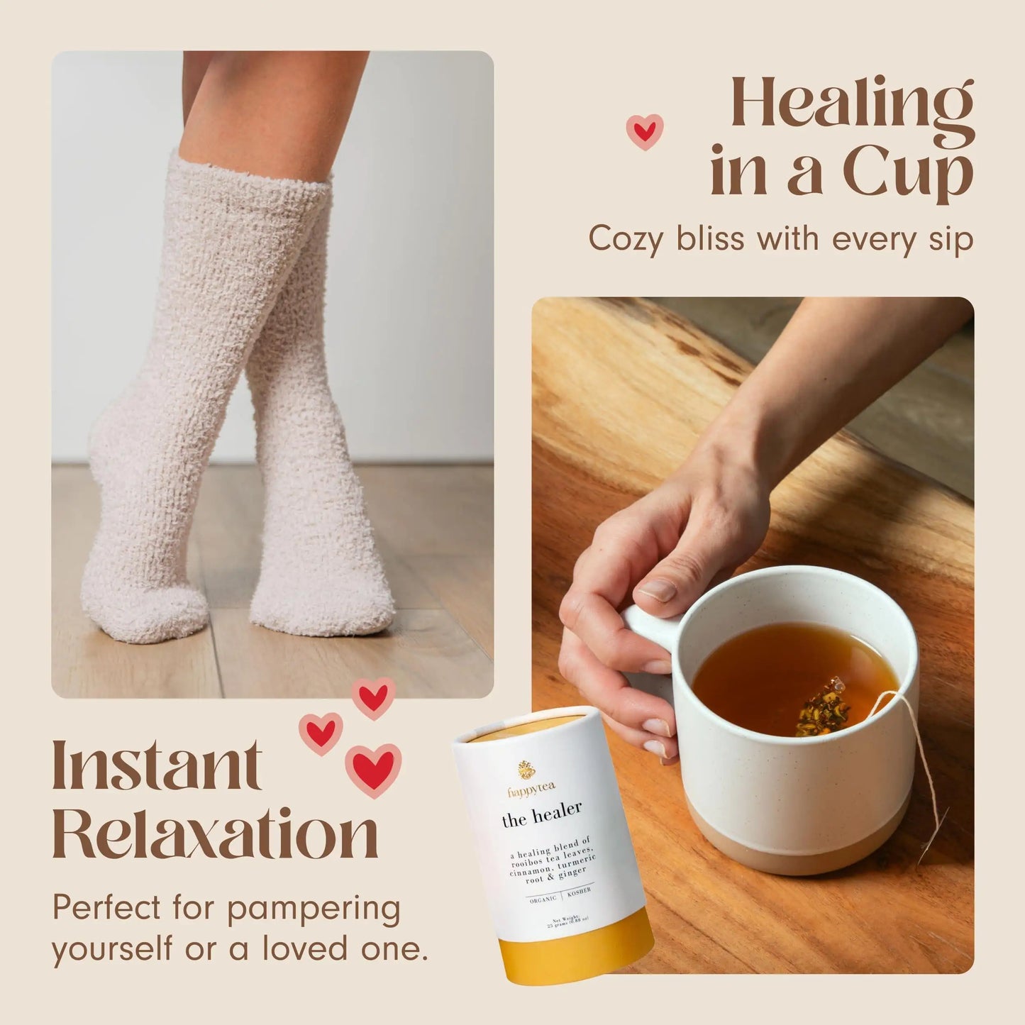 Thank You Gift Box for Women Cozy Appreciation Set with Socks Mug Organic Lemon - Regenerative Marketplace