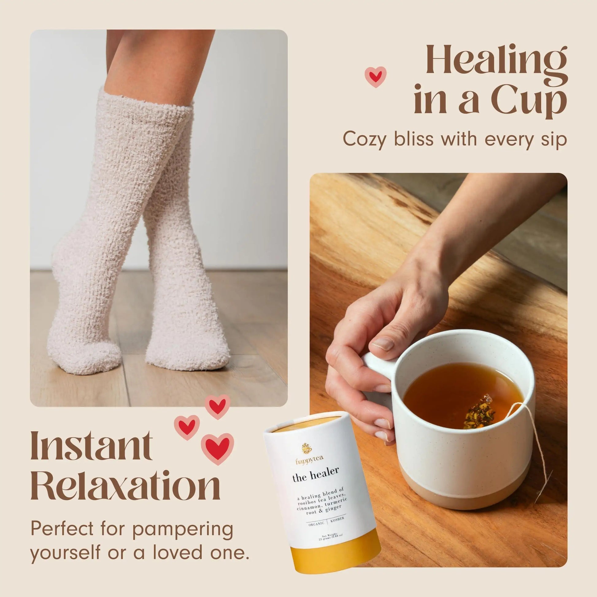 Thank You Gift Box for Women Cozy Appreciation Set with Socks Mug Organic Lemon - Regenerative Marketplace