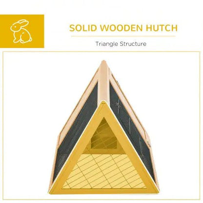 Wooden A - frame Outdoor Rabbit Cage Small Animal Cage - Regenerative Marketplace
