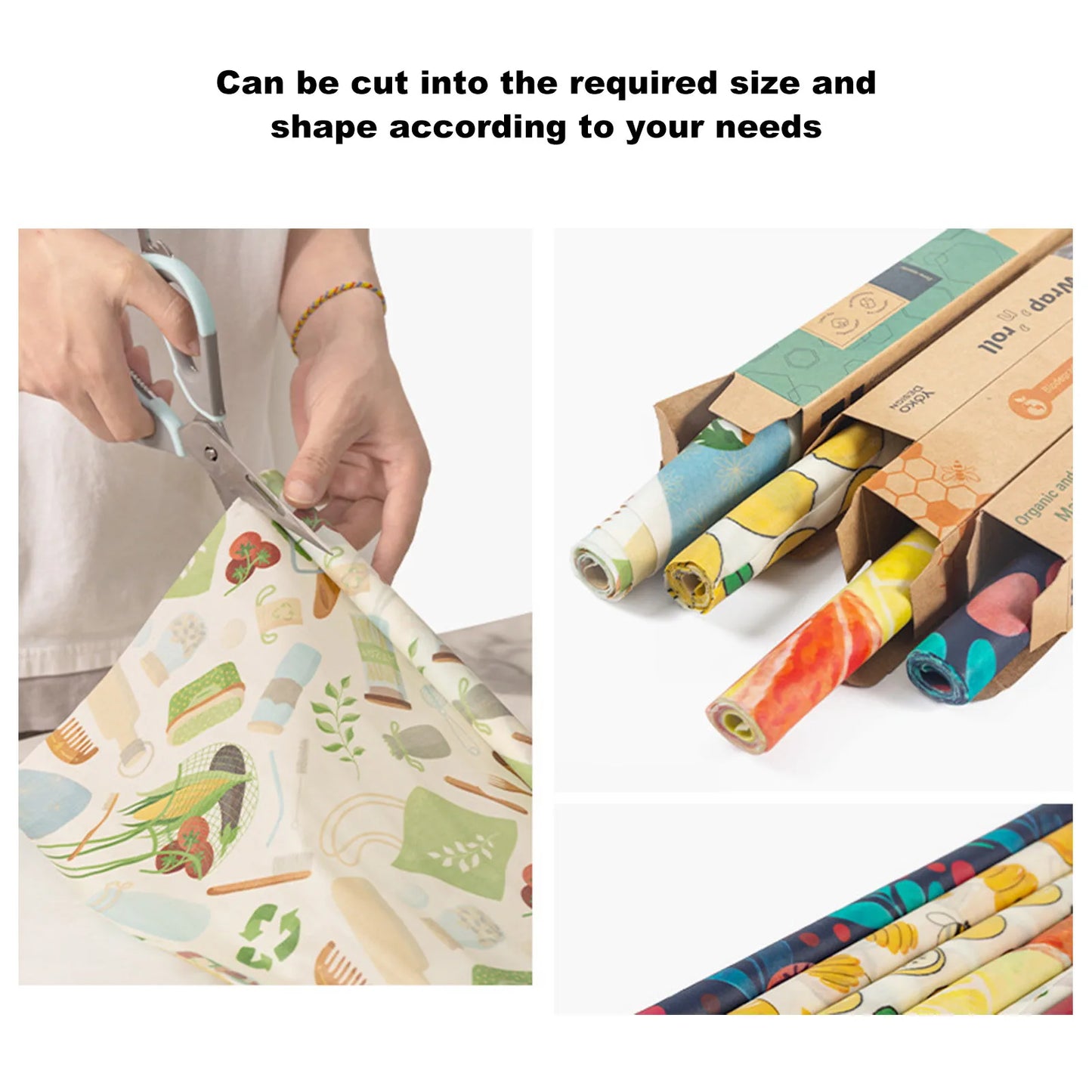 Beeswax Wrap Reusable Natural Food Grade Preservative Cloth Organic Cotton Eco Friendly Sustainable For Kitchen Food Storage - Regenerative Marketplace