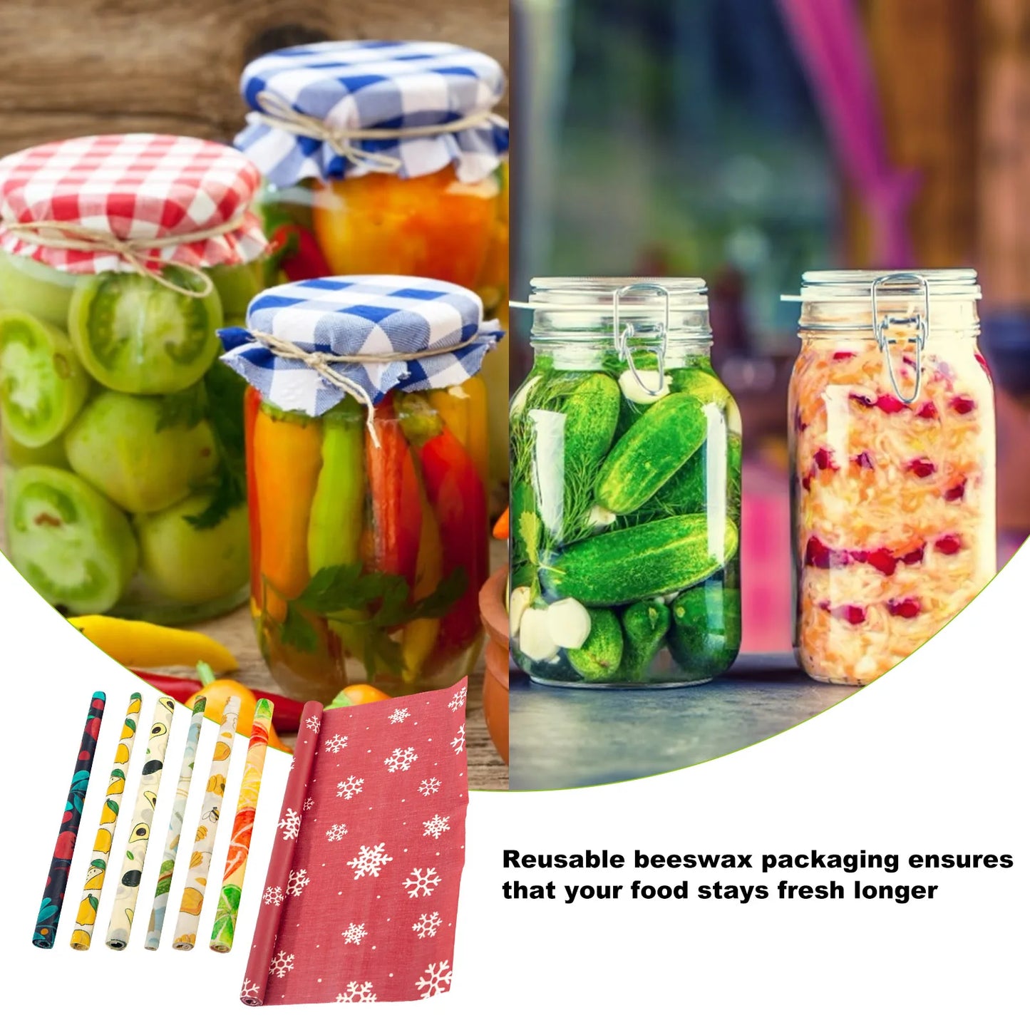 Beeswax Wrap Reusable Natural Food Grade Preservative Cloth Organic Cotton Eco Friendly Sustainable For Kitchen Food Storage - Regenerative Marketplace