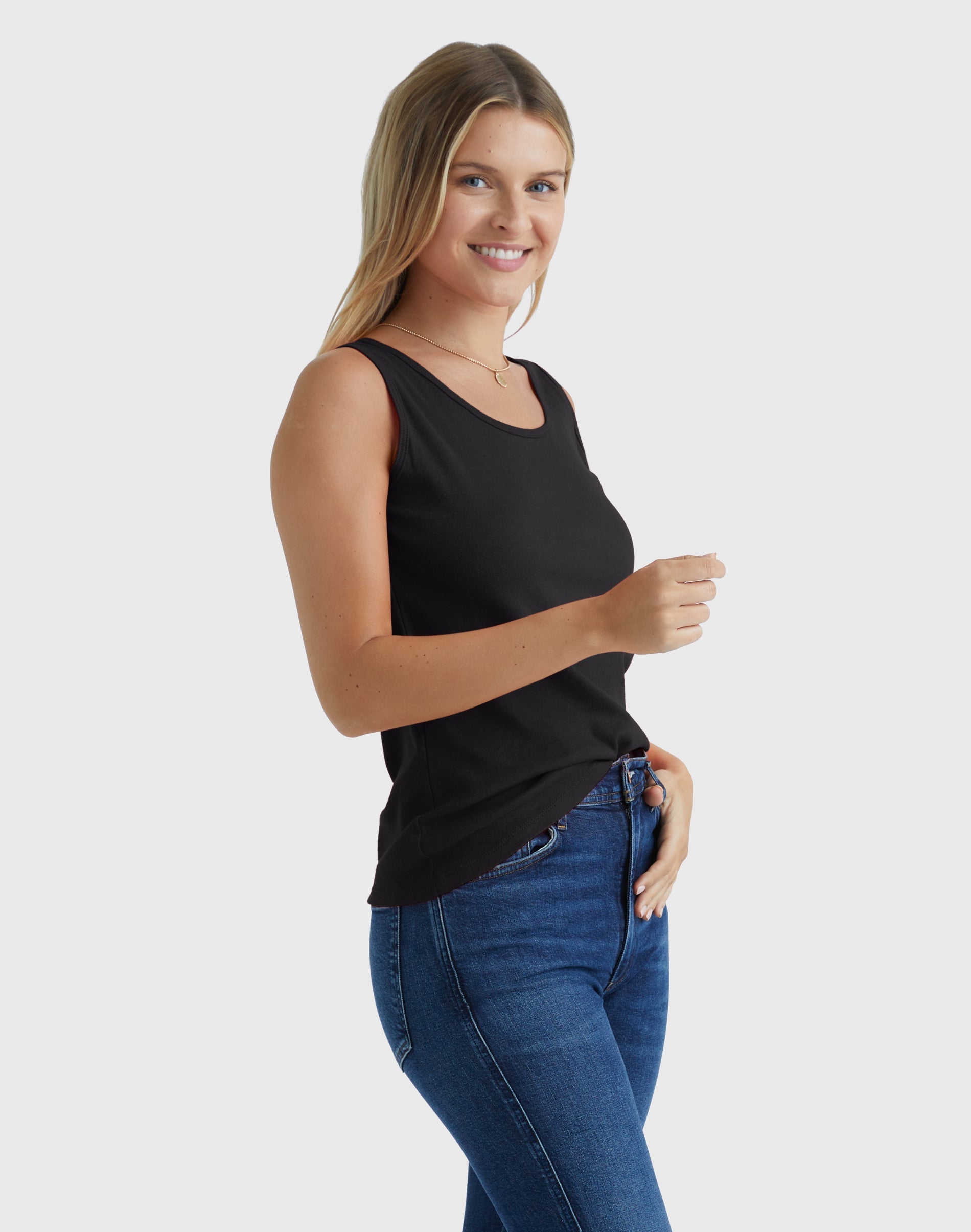 Hanes Ribbed Tank Top Women's Mini Cotton Shirt 100% pure cotton Wide Straps - Regenerative Marketplace