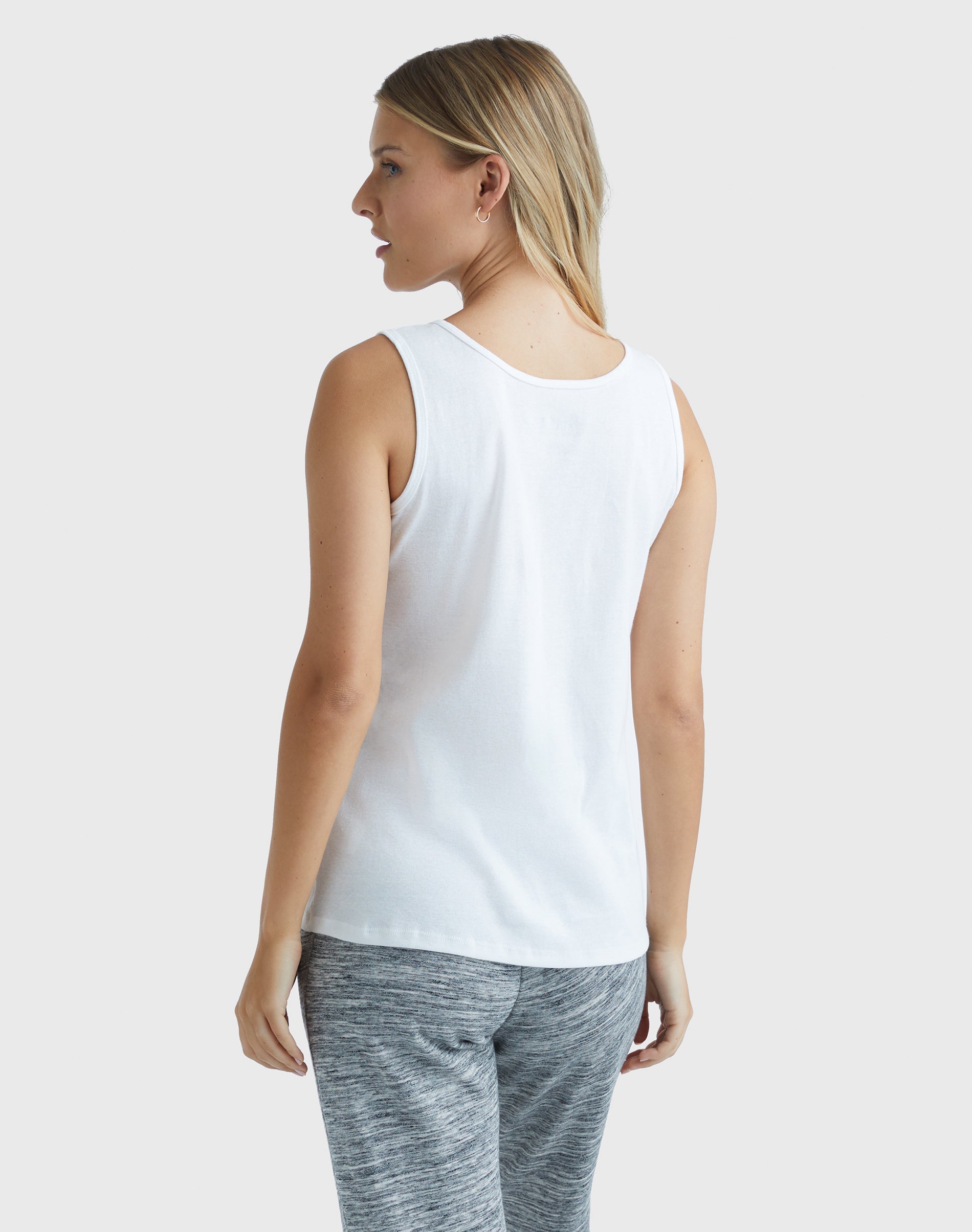 Hanes Ribbed Tank Top Women's Mini Cotton Shirt 100% pure cotton Wide Straps - Regenerative Marketplace